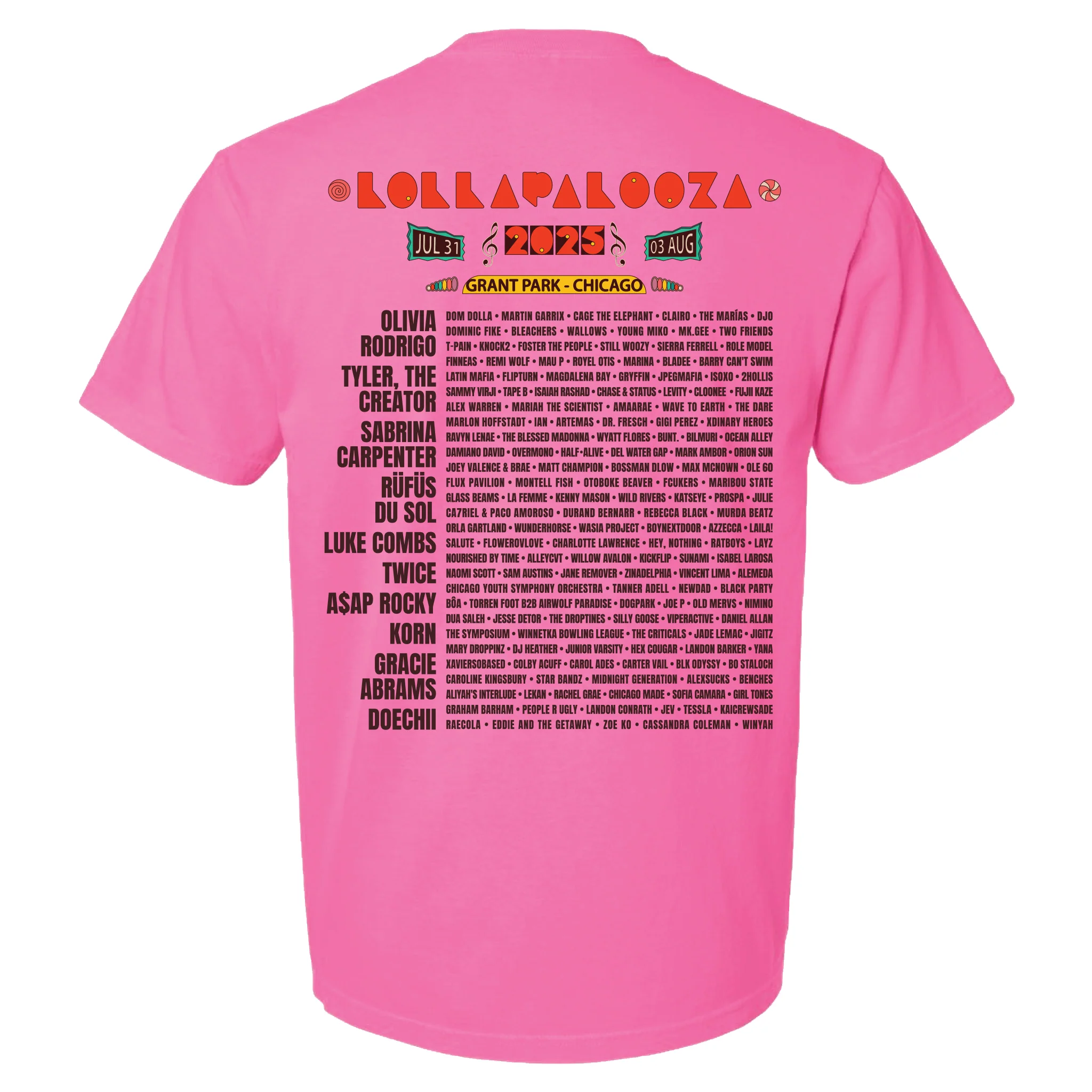 2025 Poster Lineup Tee - Image 2